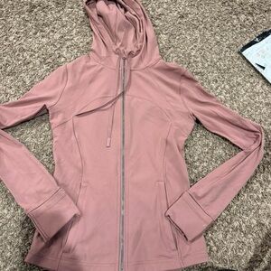 Pink Hooded Zip-Up Jacket
